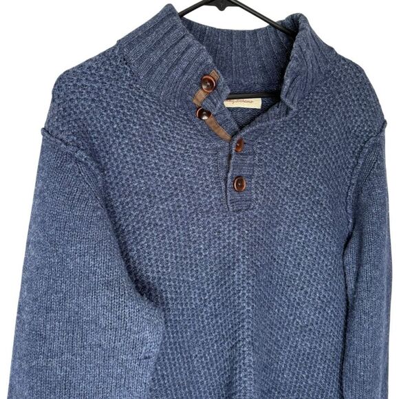 |EUC| TOMMY BAHAMA Pullover 1/4 Button Sweater - Picture 2 of 6